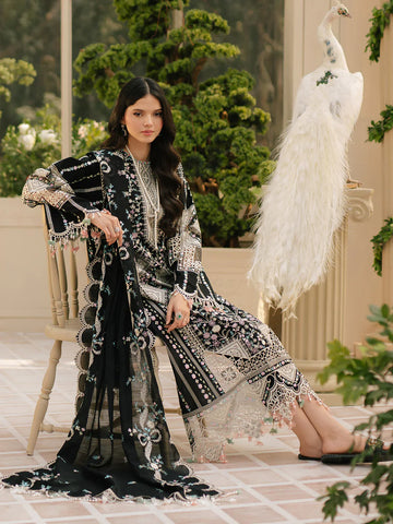 Eid Collection BIN ILYAS Embroidered lawn Three Piece BIL-06