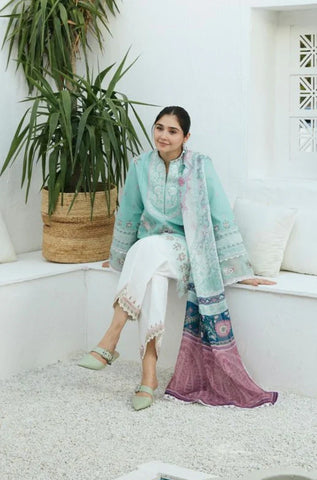 Zarashahjhan Embroidered dhanak Three Piece COCO-01