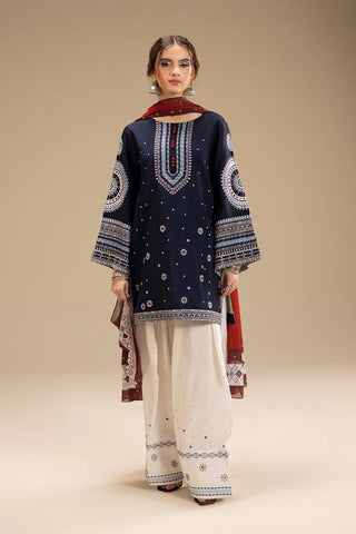 JAZIM UNSTITCHED 3PC Lawn EMBROIDERED WITH DIGITAL PRINT SHAWL
