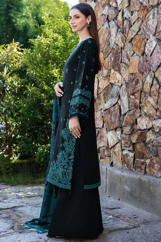 BATIK-3PC EMBROIDERED SHIRT WITH COURTRAI PRINTED SHAWL AND TROUSER-BIC-4391
