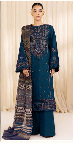 FMC LAWN EMB UNSTICHED 3PC