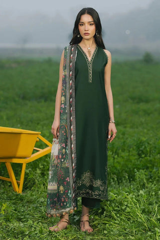 IZEL  Embroidered dhanak Three Piece IZ-07