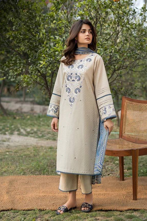 Asim jofa Embroidered Three Piece Lawn AJ-142