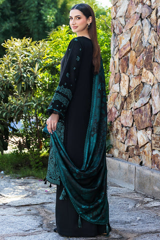 BATIK-3PC EMBROIDERED SHIRT WITH COURTRAI PRINTED SHAWL AND TROUSER-BIC-4391
