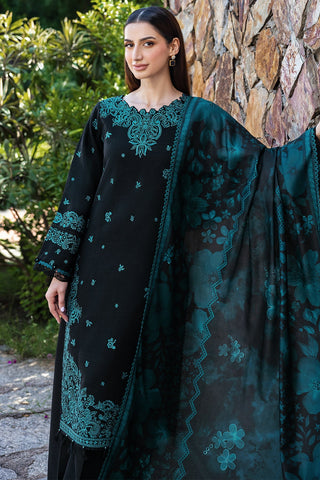 BATIK-3PC EMBROIDERED SHIRT WITH COURTRAI PRINTED SHAWL AND TROUSER-BIC-4391