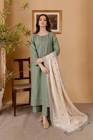 JAZMIN HAEVY LAWN EMB UNSTICHED 3PC