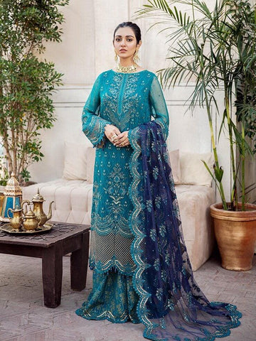 Iznik 3PC Embroidered Lawn with Chiffon Emb Dupatta