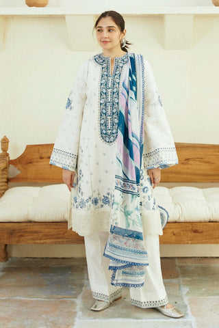 Zarashahjhan Embroidered off white  lawn  Three Piece COCO-06