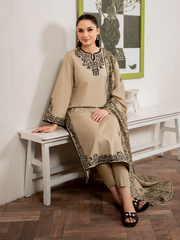 FMC LAWN EMB UNSTICHED 3PC