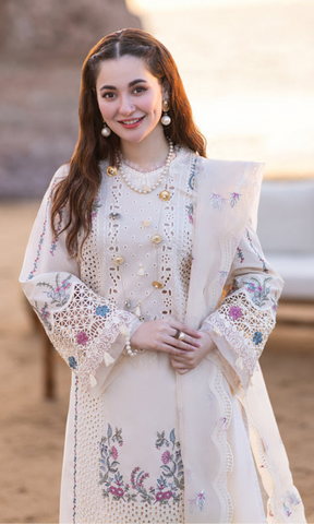 QALIM KAR – EC867 | UNSTITCHED | EMBROIDERED 3 PIECE