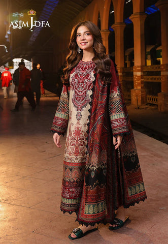 Asim Jofa - Summer 3PC Lawn Digital Print Dress