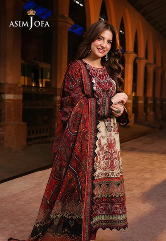Asim Jofa - Summer 3PC Lawn Digital Print Dress