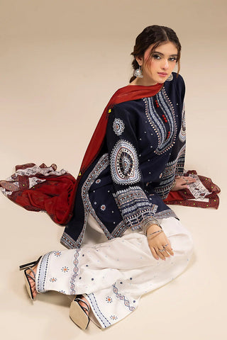JAZIM UNSTITCHED 3PC Lawn EMBROIDERED WITH DIGITAL PRINT SHAWL