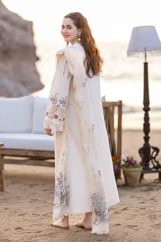 EID Collection Chikenkari Qalamkar Embroidered lawn Three Piece QL-1020